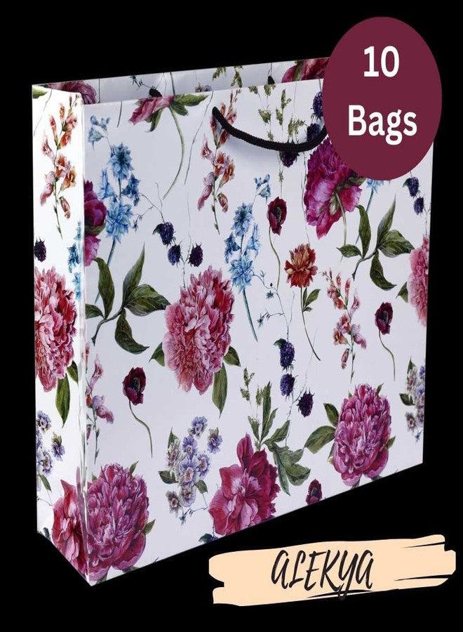 TASCHE حقيبة ورقية بتصميم أليخيا من تاش، مثالية لهدايا التذكار، والهدايا الصغيرة، وحفلات الزفاف، وأعياد الميلاد، وهدايا الأعياد (مقاس 12 × 15.5 × 4 بوصة | عبوة من 9 حقائب)، متعددة الاستخدامات - Image 5